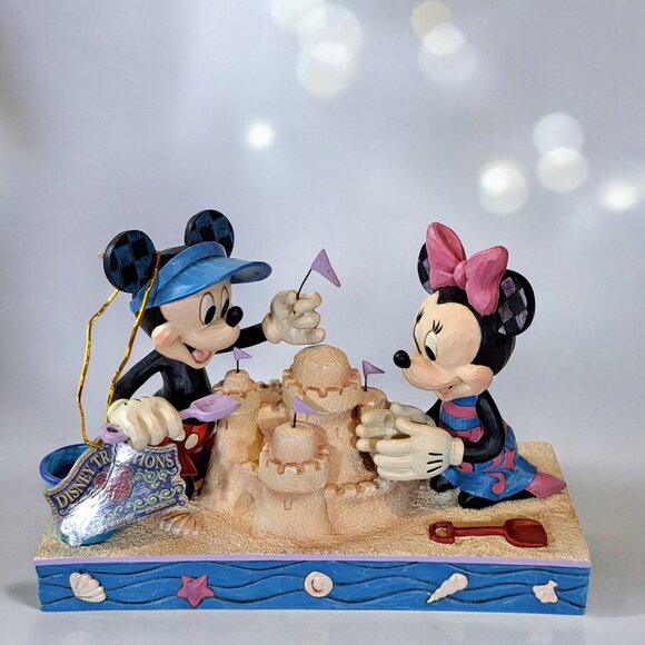 Jim Shore Disney Showcase Enesco “Seaside Sweethearts” Mickey & Minnie Figurine - Picture 4 of 13